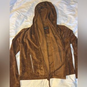 BlankNYC - hooded faux suede jacket